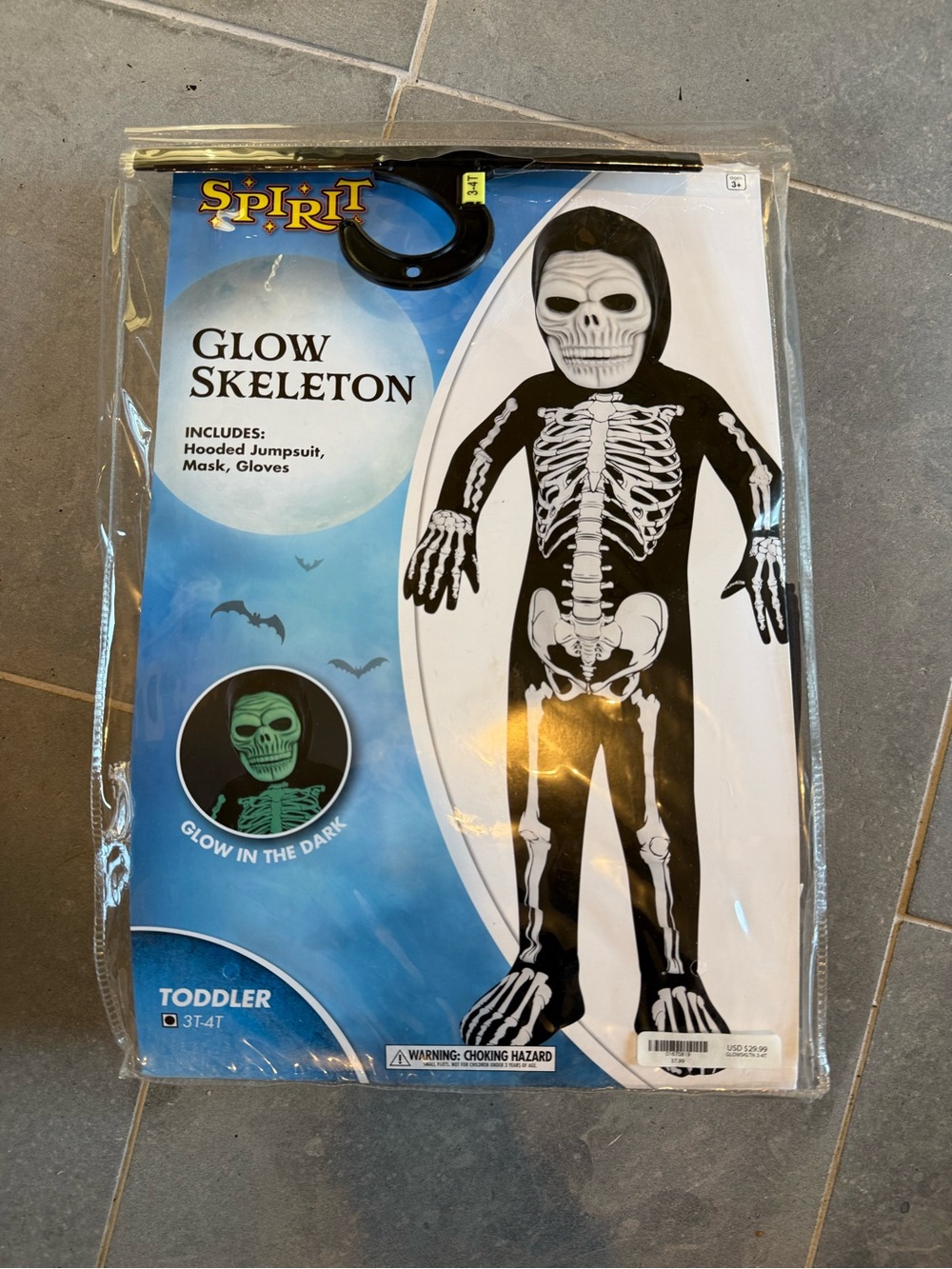 Spirit Glow Skeleton Toddler Costume - Black & White